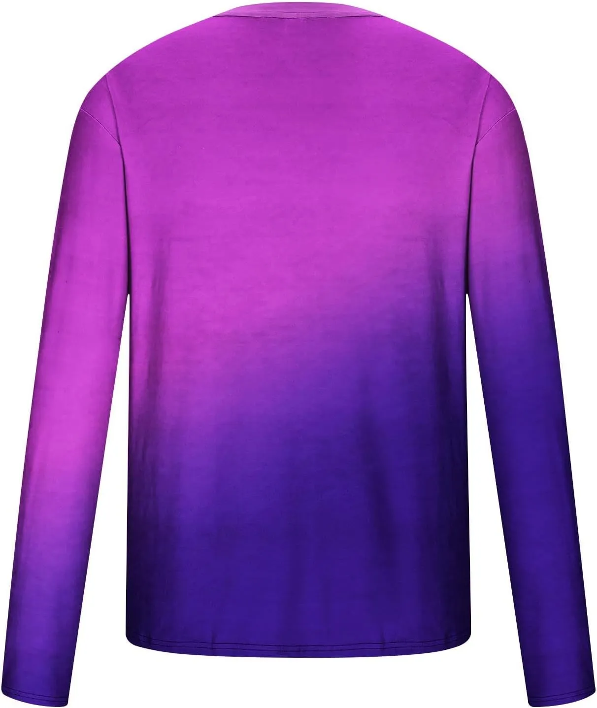 Shirts for Men Long Sleeve Casual Loose Gradient Color Print Crewneck Sweatshirt Lightweight Gym Workout Pullover Top