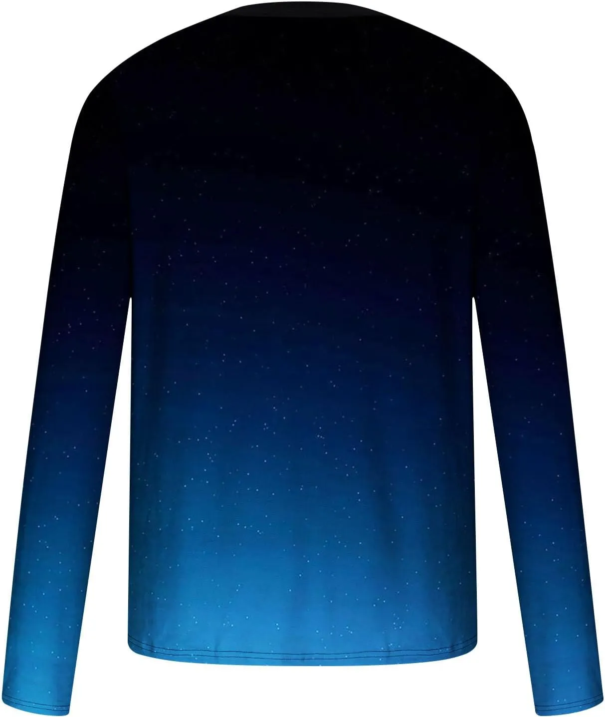 Shirts for Men Long Sleeve Casual Loose Gradient Color Print Crewneck Sweatshirt Lightweight Gym Workout Pullover Top