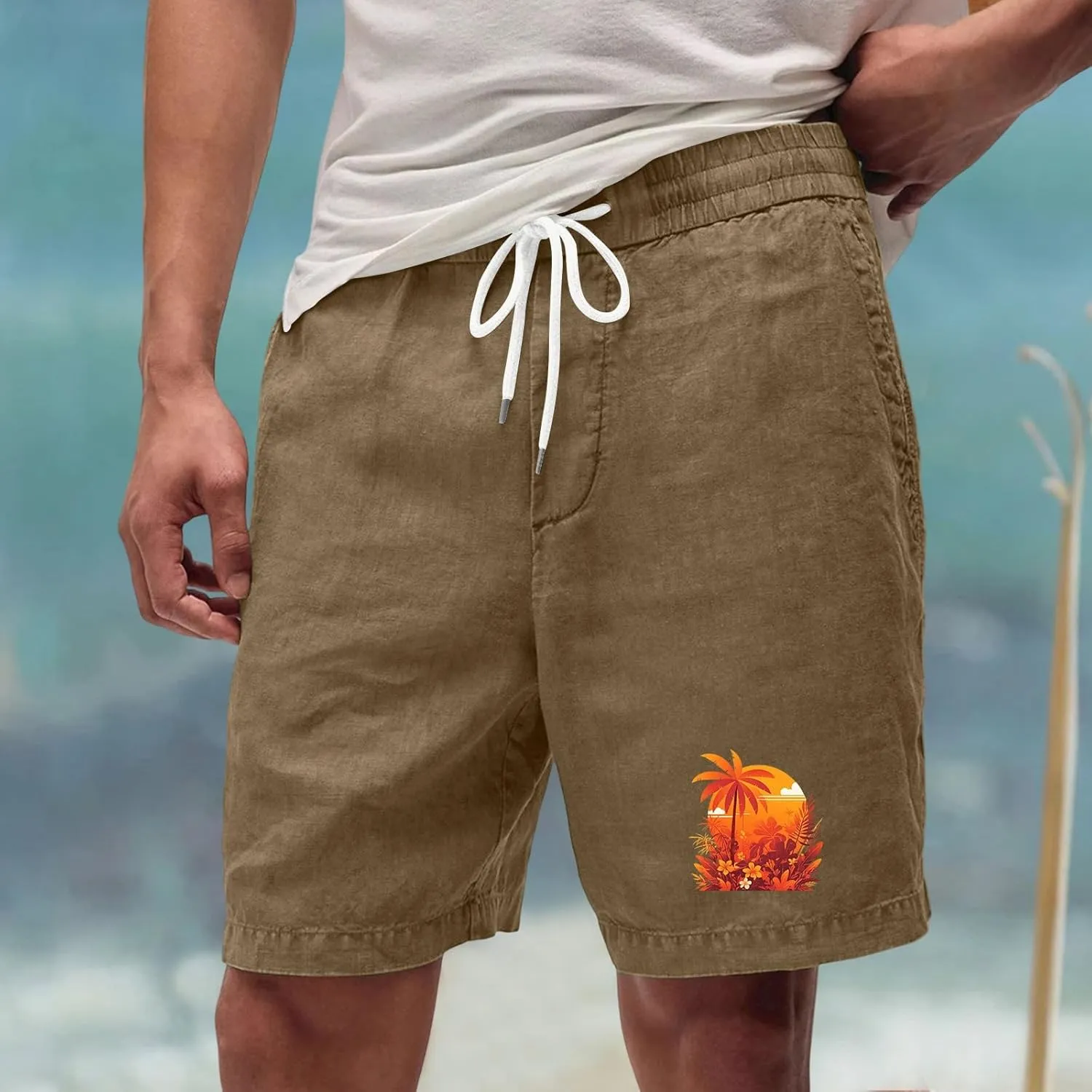 Shorts for Men Running Shorts for Men Fashion Printed Summer Lightweight Activewear Ripstop Camping with Pockets Trunks