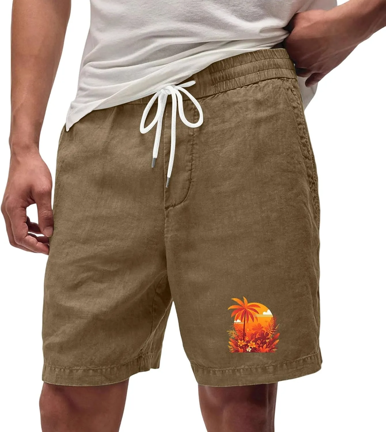 Shorts for Men Running Shorts for Men Fashion Printed Summer Lightweight Activewear Ripstop Camping with Pockets Trunks