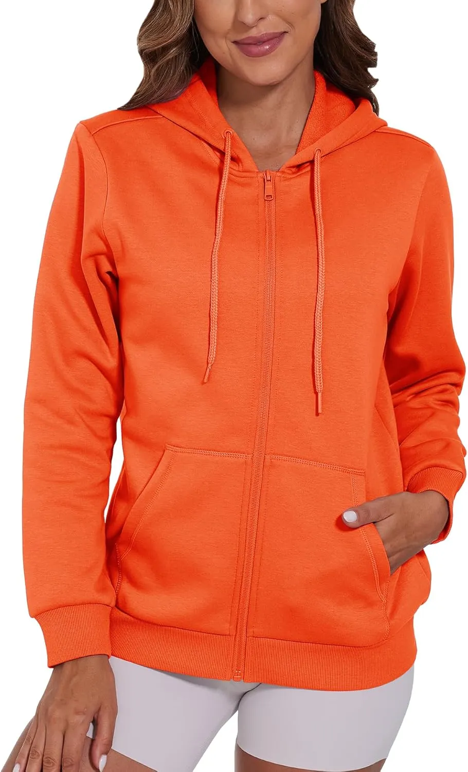 SMENG Womens Zip Up Hoodies Long Sleeve Fit Hooded Sweatshirts 2024 Casual Lightweight Jacket
