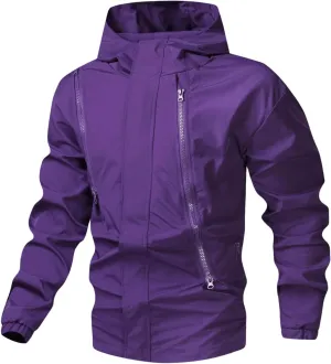SOLY HUX Men's Zip Up Hoodies Jacket Long Sleeve Windbreaker Jacket Outerwear with Pockets