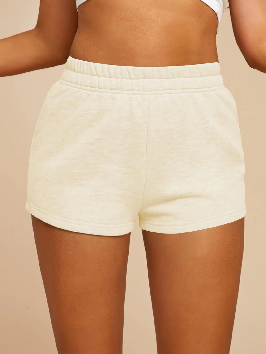 SOLY HUX Womens Elastic High Waisted Sweat Shorts Casual Comfy Lounge Summer Shorts Trendy