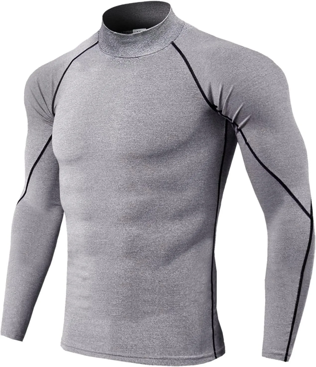 Sports Compression Shirt for Men Long Sleeve Workout Baselayer Shirts Quick Dry Gym Yoga Athletic Running Tee Tops