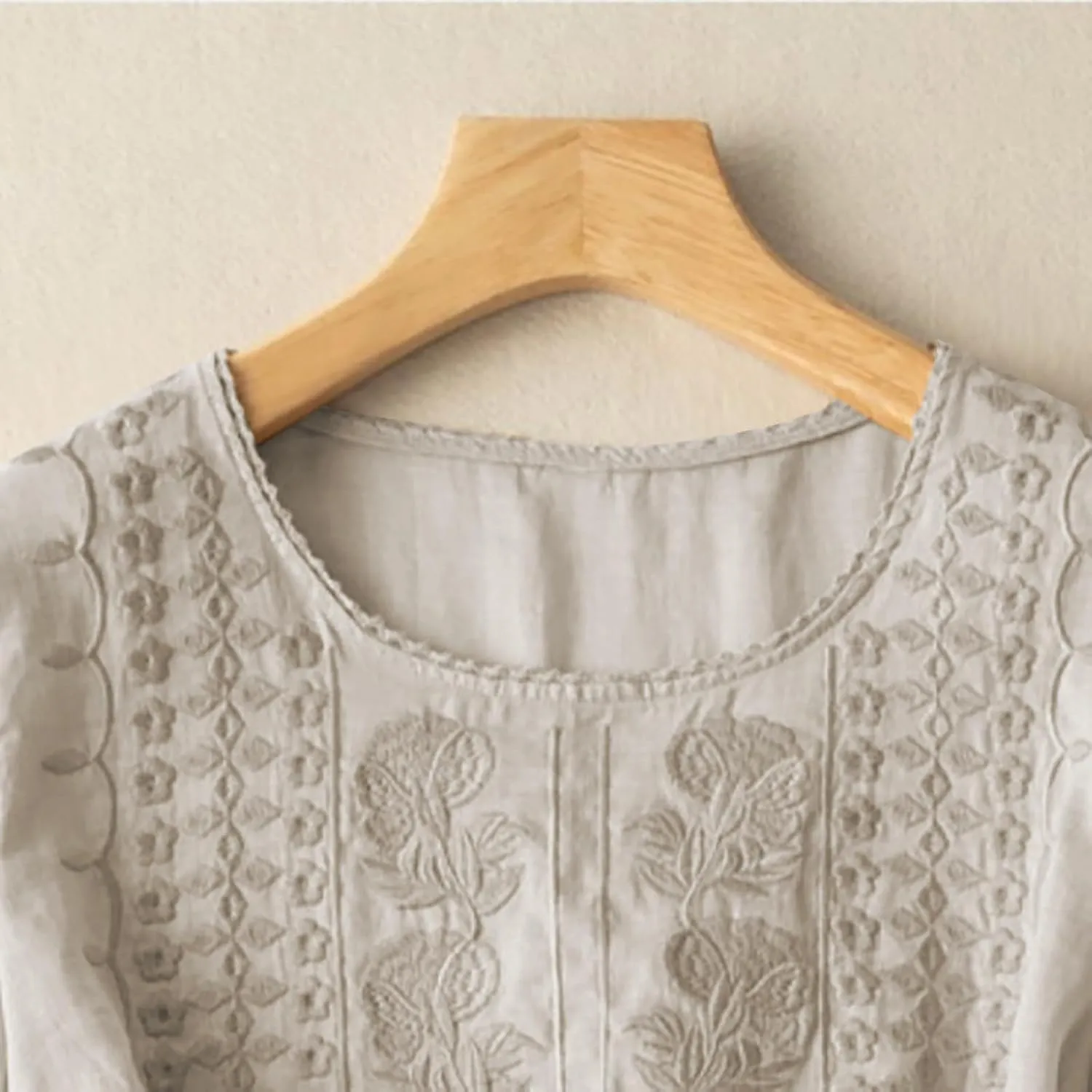 Summer Linen Shirts for Womens Cotton Linen Shirt Casual Short Sleeve Solid Crew Neck Tops Loose Fit Beach Blouses