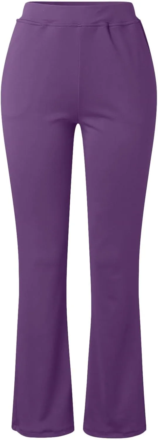 Uillui Formal Suit Pants for Women High Waist Slim Fit Straight Leg Trousers Dressy Casual Business Work Bootleg Pant Slacks