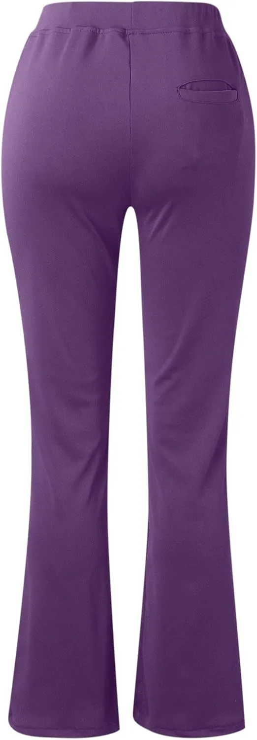 Uillui Formal Suit Pants for Women High Waist Slim Fit Straight Leg Trousers Dressy Casual Business Work Bootleg Pant Slacks