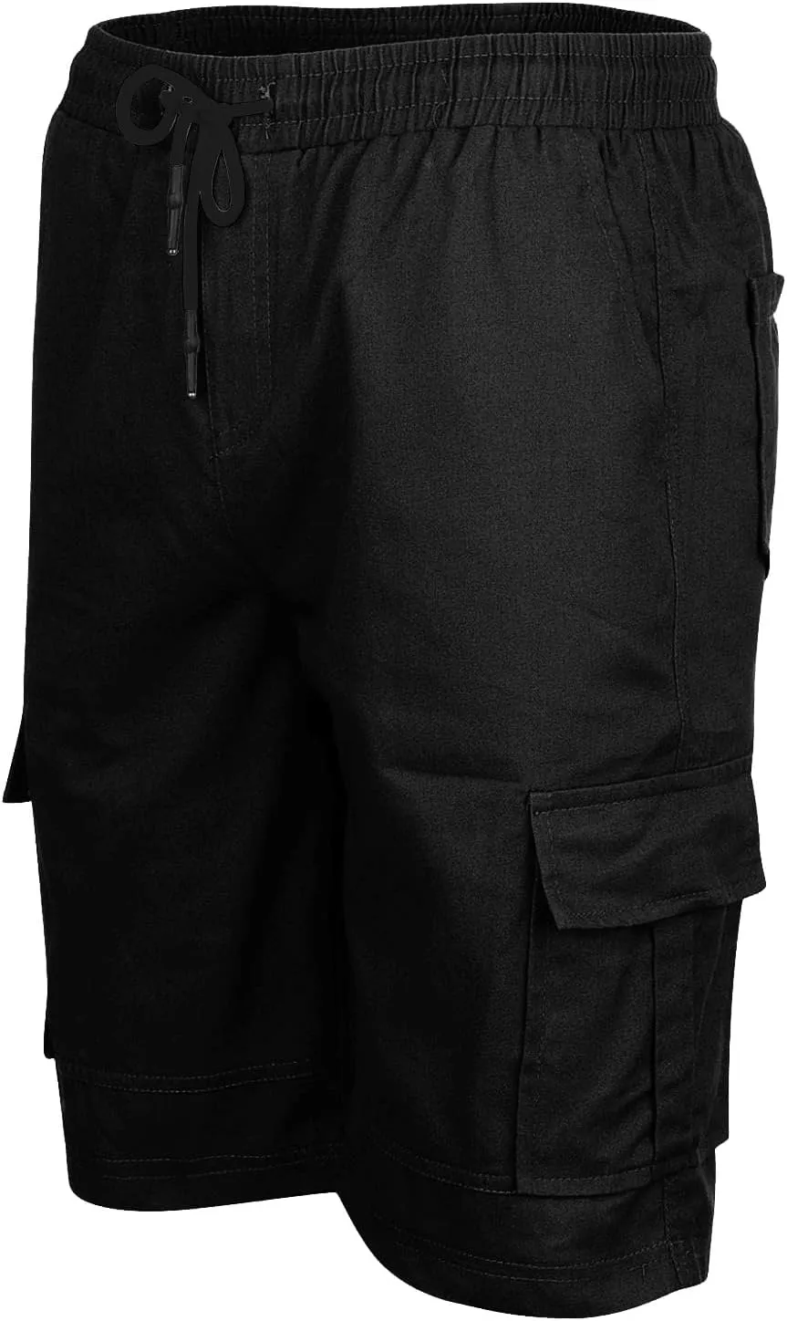 WENKOMG1 Mens Cotton Gym Shorts,Solid Elastic Waist Drastring Workout Shorts Running Jogging Trunks Basketball Shorts