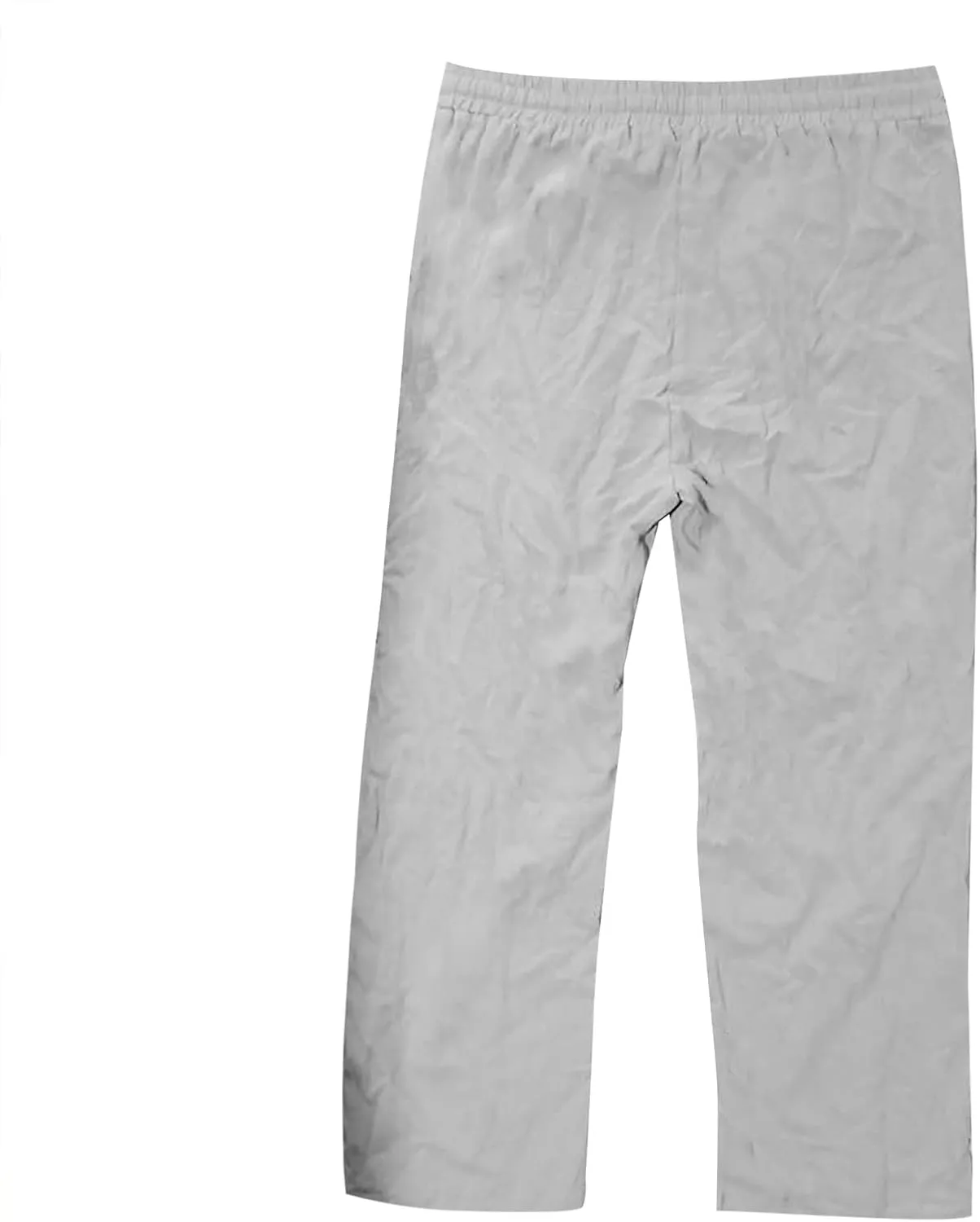 WENKOMG1 Mens Cotton Linen Pants,Wide Leg Drawstring Closure Pull On Trousers Loose Fit Baggy Lounge Wide Leg Bottoms
