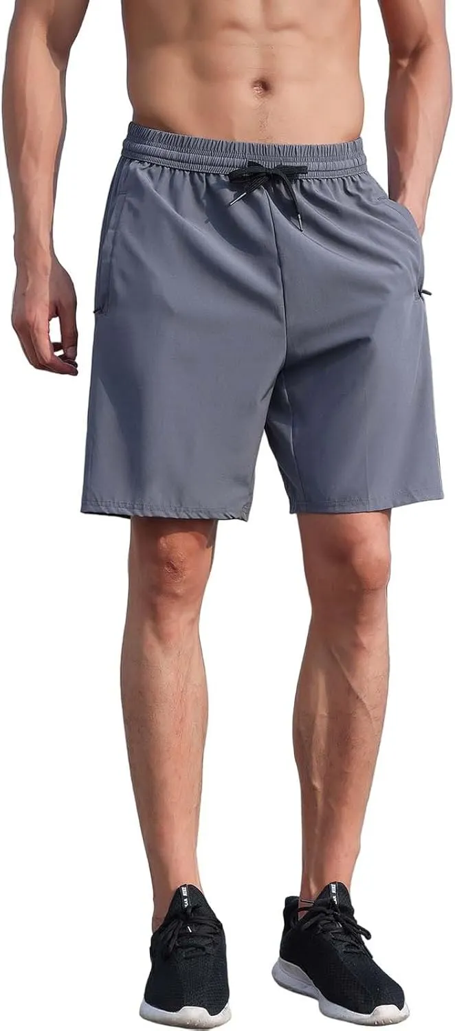 WENKOMG1 Mens Gym Shorts 3" Quick Dry Bodybuilding Workout Shorts Lightweight Running Jogging Lounge Gym Bottoms