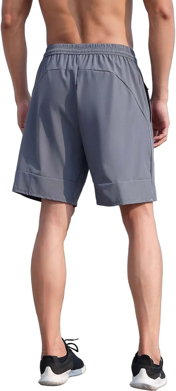 WENKOMG1 Mens Gym Shorts 3" Quick Dry Bodybuilding Workout Shorts Lightweight Running Jogging Lounge Gym Bottoms
