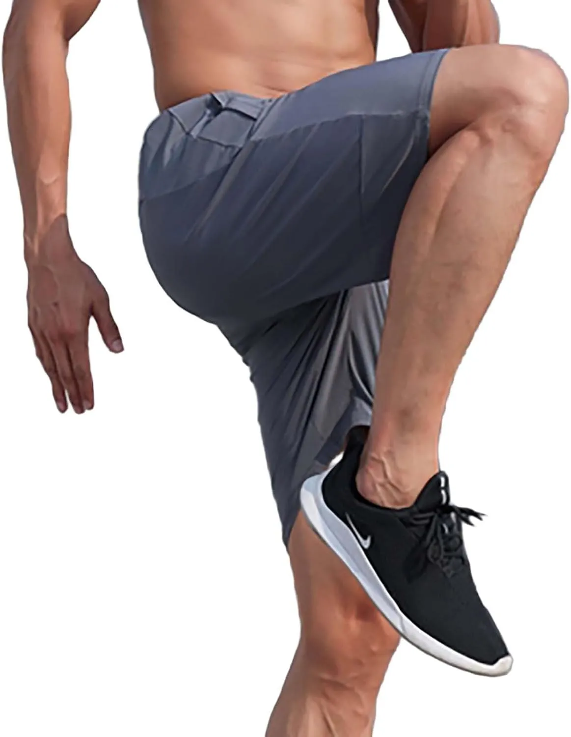 WENKOMG1 Mens Gym Shorts 3" Quick Dry Bodybuilding Workout Shorts Lightweight Running Jogging Lounge Gym Bottoms