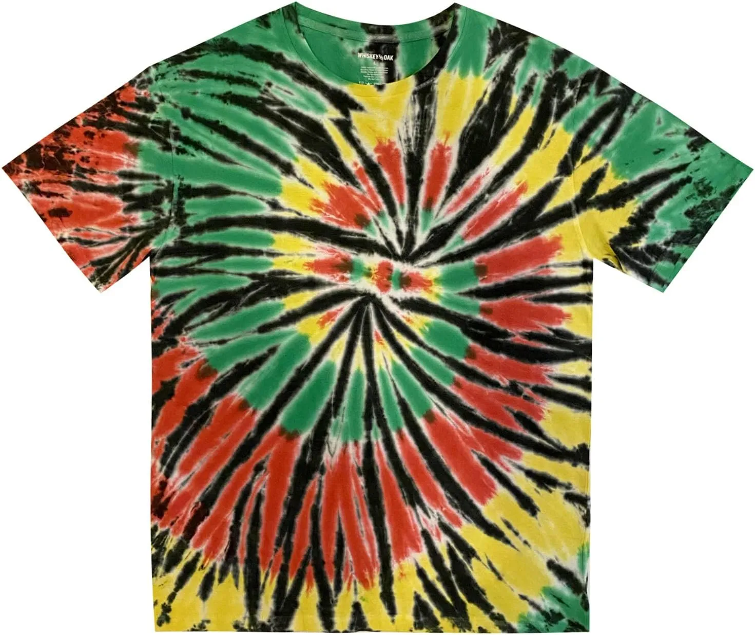 Whiskey & Oak Mens Tie Dye T-Shirt  Crew Neck Tee Shirt