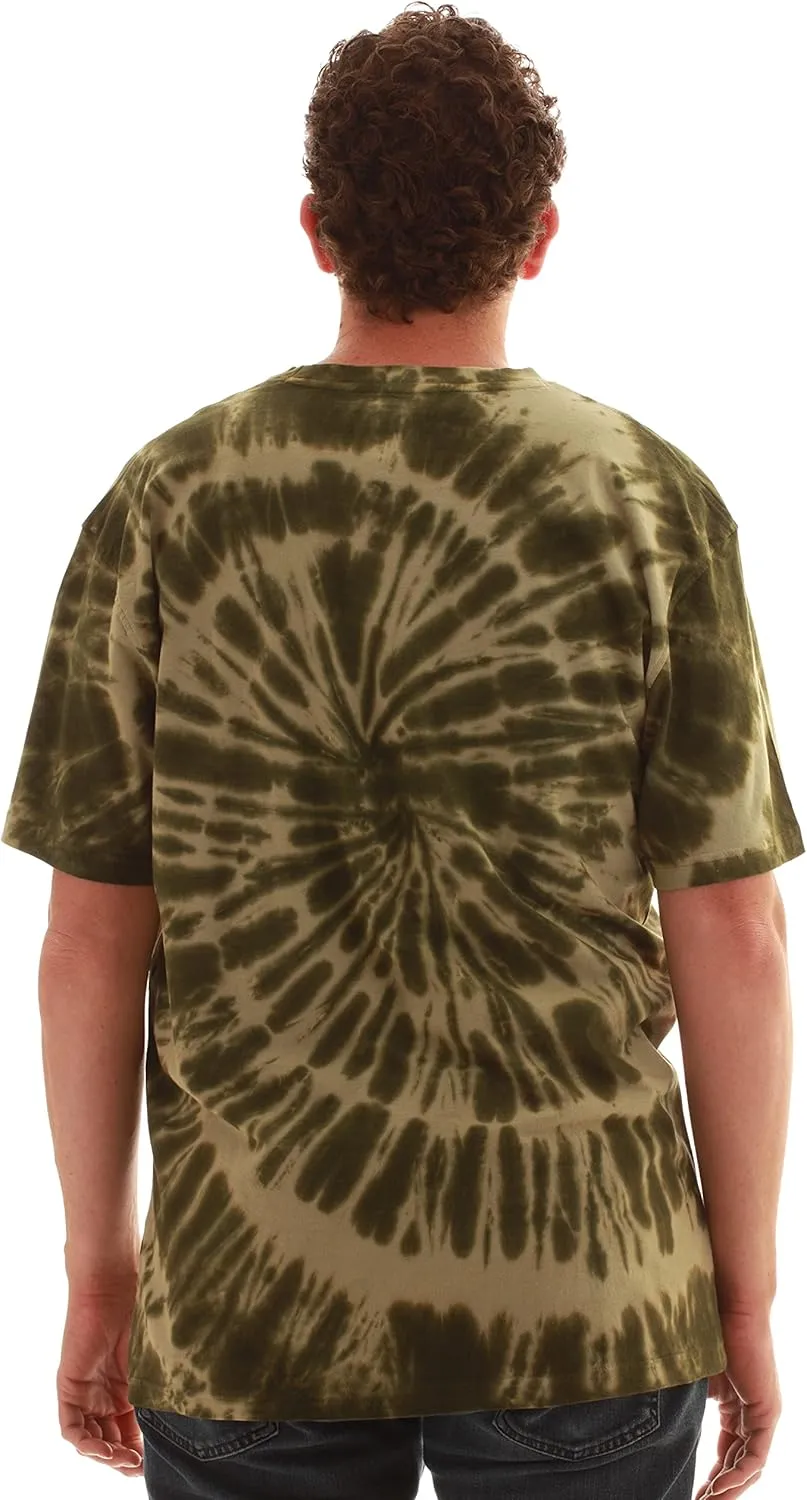 Whiskey & Oak Mens Tie Dye T-Shirt  Crew Neck Tee Shirt
