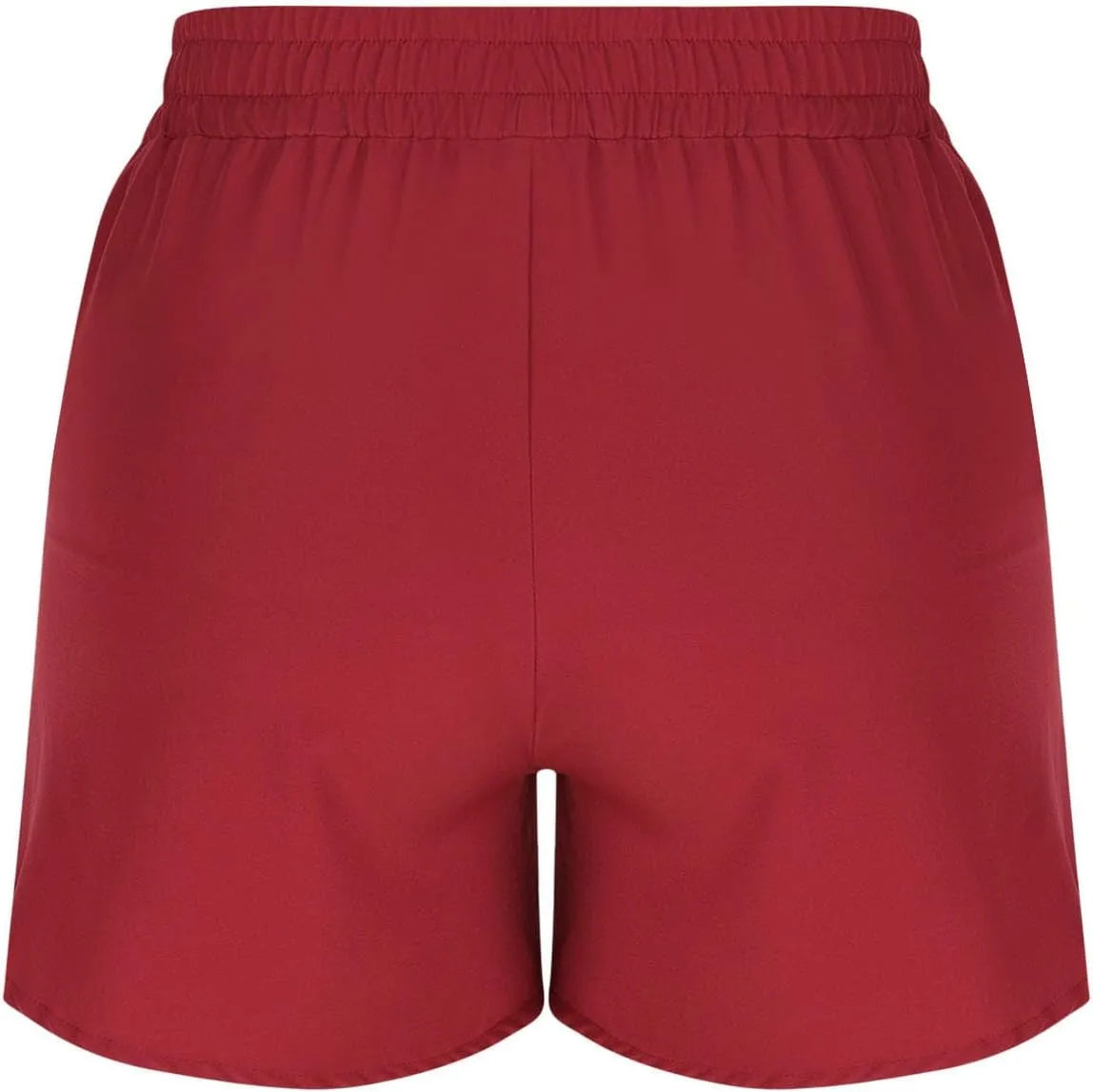 Women's Athletic Shorts High Waisted Running Solid Shorts with Zip Pocket Side Split Short Gym Elastic Workout Pants