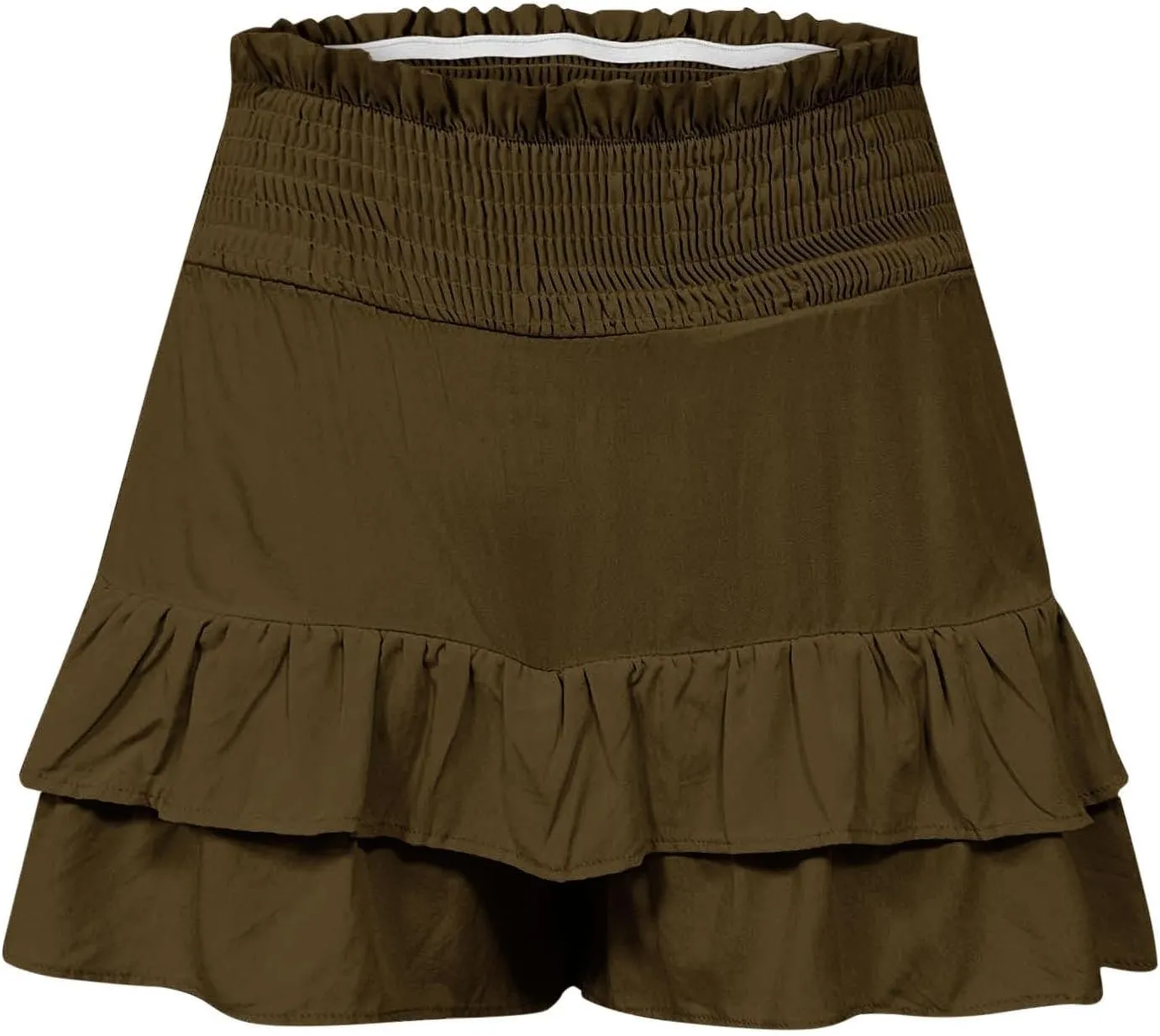 Women's Casual Shorts Dressy Summer High Waisted Layering Solid Color Skirt Shorts Fashion 2025 Comfy Soft Pants
