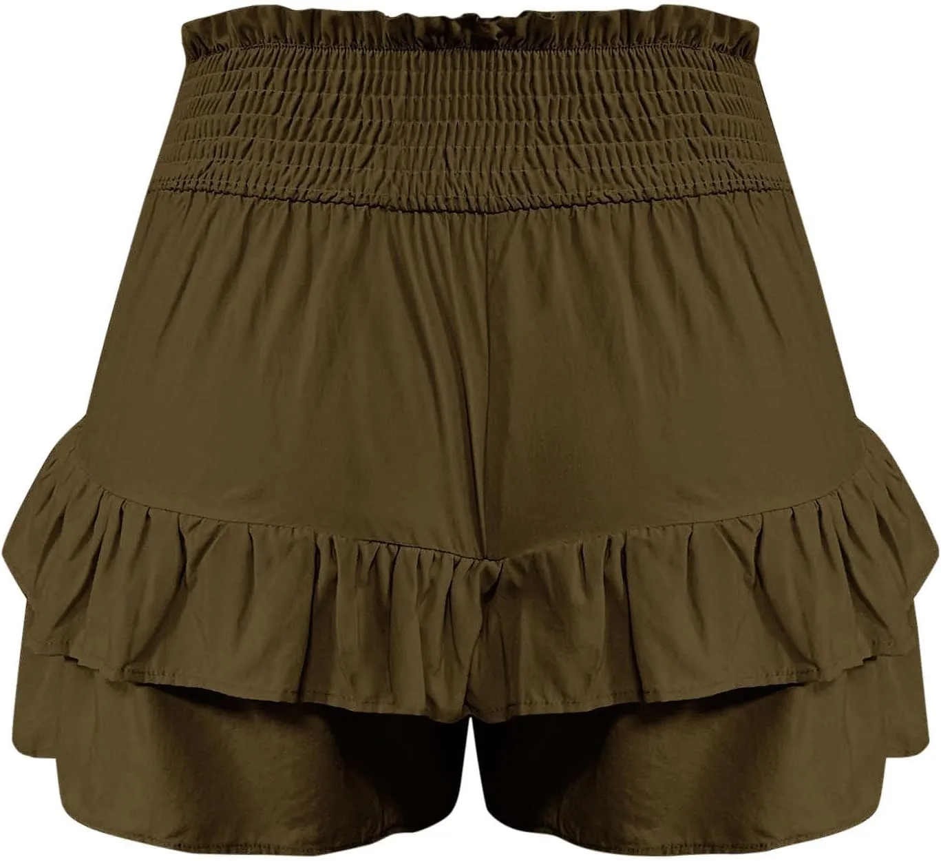 Women's Casual Shorts Dressy Summer High Waisted Layering Solid Color Skirt Shorts Fashion 2025 Comfy Soft Pants