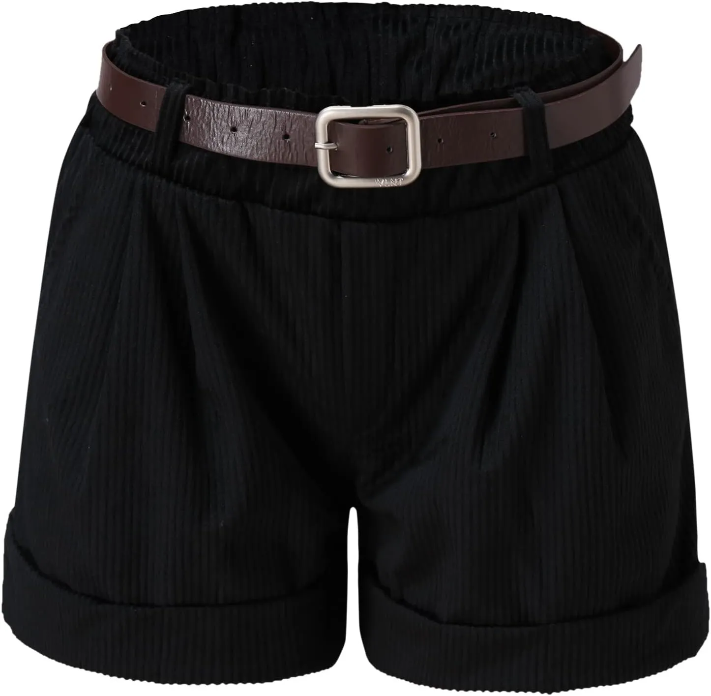 Women's Corduroy Shorts Summer High Waist Pleated Loose Casual Super Soft Pocket Corduroy Wide Leg Shorts