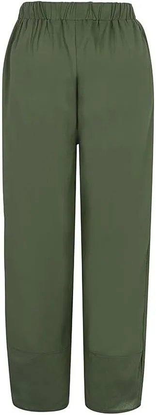 Women's Cotton Sweatpants Pants High Casual Waist Long Solid Cotton Pants Summer Wide Leg High Waisted Cropped