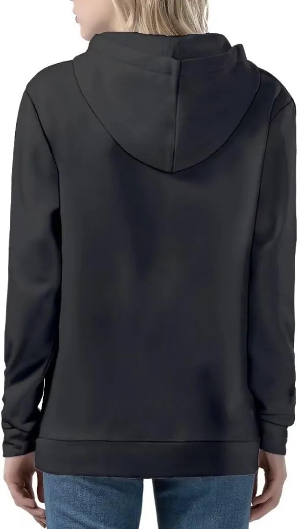 Womens Hooded Sweatshirts Full Zip Up Hoodies Spring Fall Cute Hoodie Outwear With Pockets