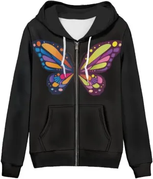 Womens Hooded Sweatshirts Full Zip Up Hoodies Spring Fall Cute Hoodie Outwear With Pockets