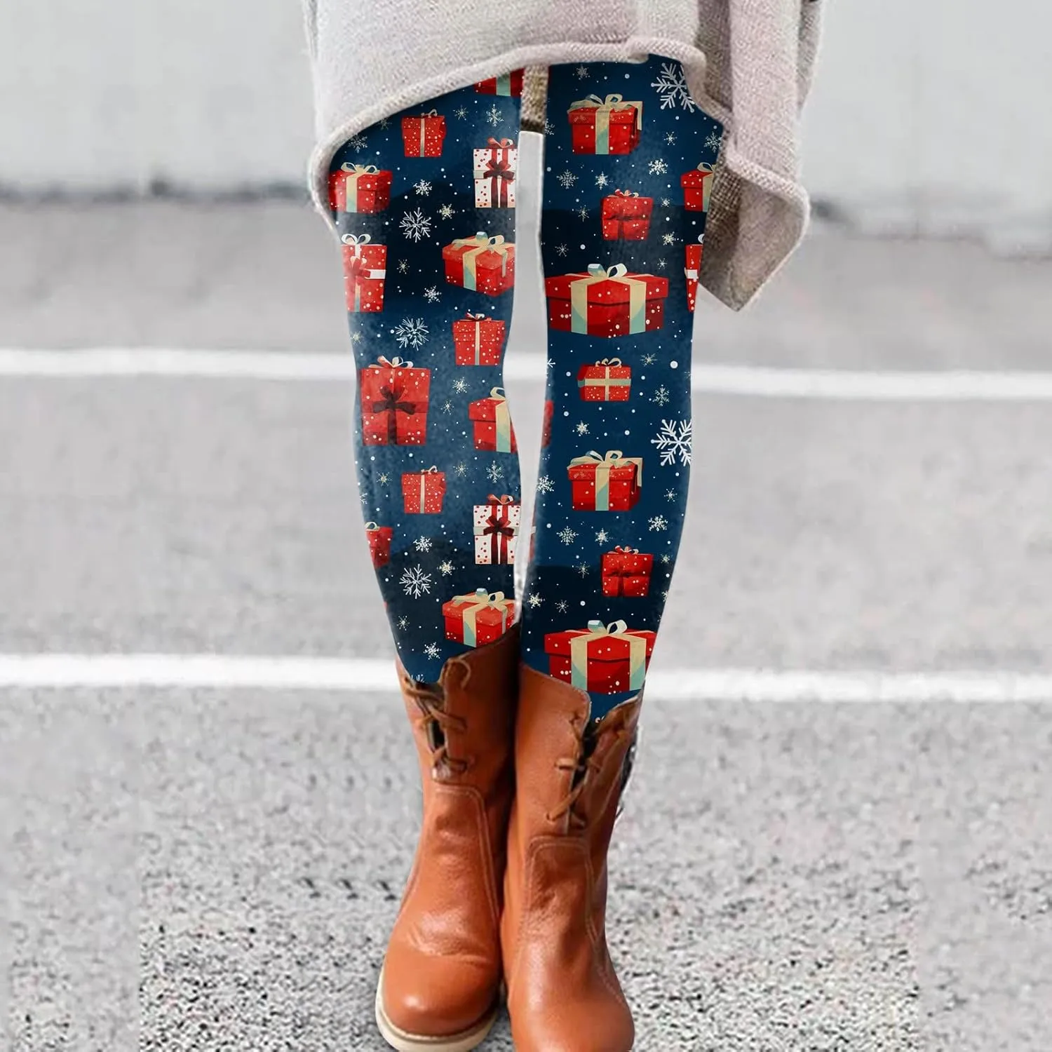 Womens Leggings and Winter Leggings Artistic Splash Printed Soft Stretchy Pants Fleece Lined Pants Women Lined Plus