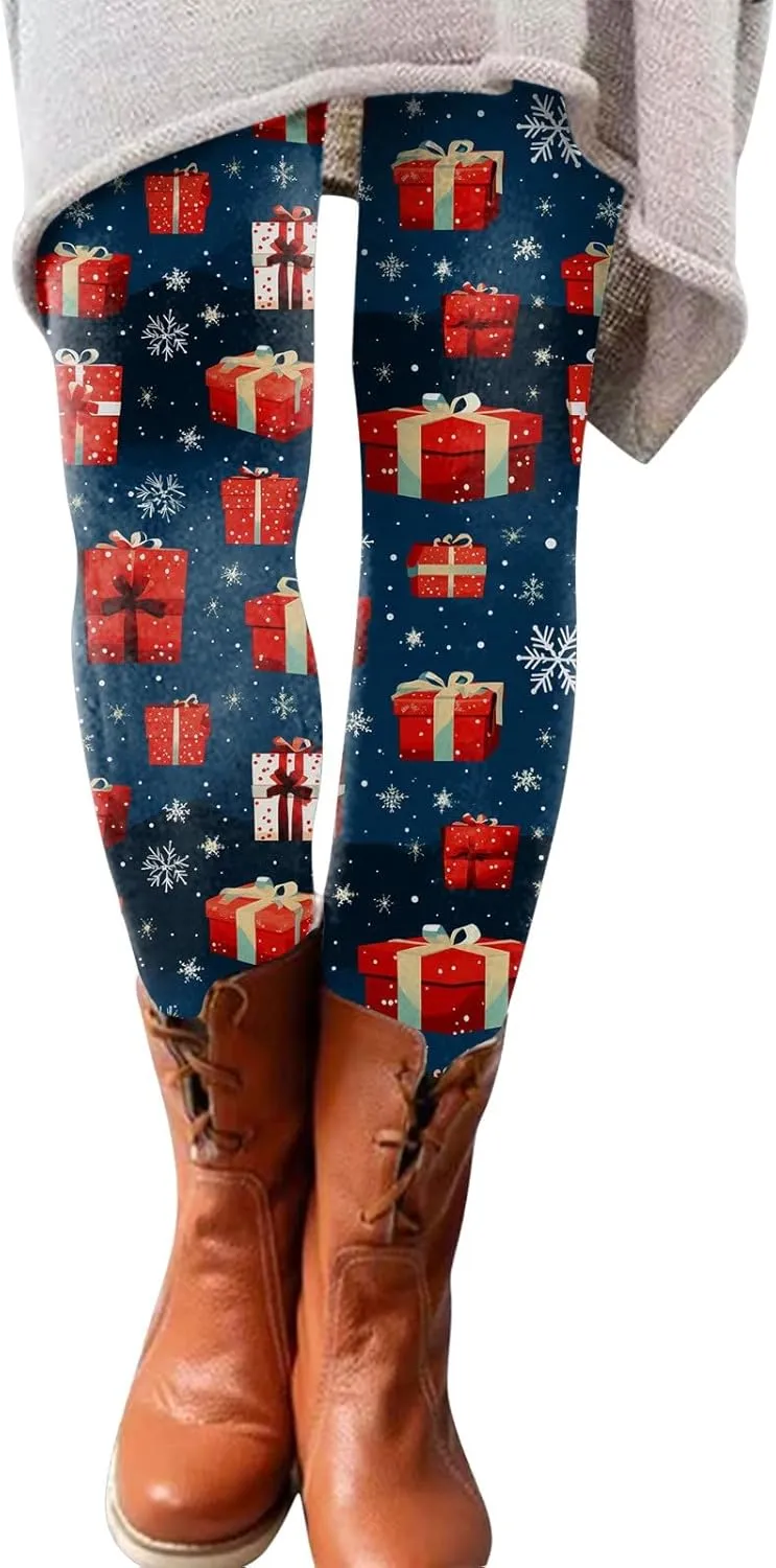 Womens Leggings and Winter Leggings Artistic Splash Printed Soft Stretchy Pants Fleece Lined Pants Women Lined Plus