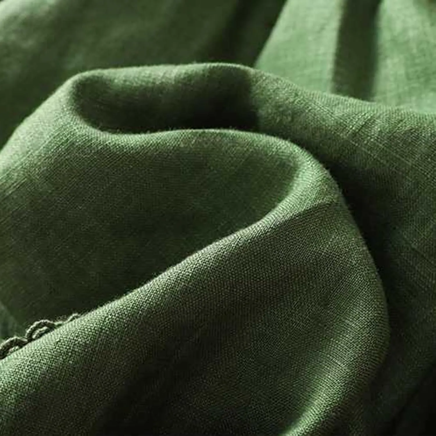 Womens Linen Lounge Trousers Solid Color Loose Straight Leg Pants Plus Size Elastic Waist Casual Trousers Daily Pants