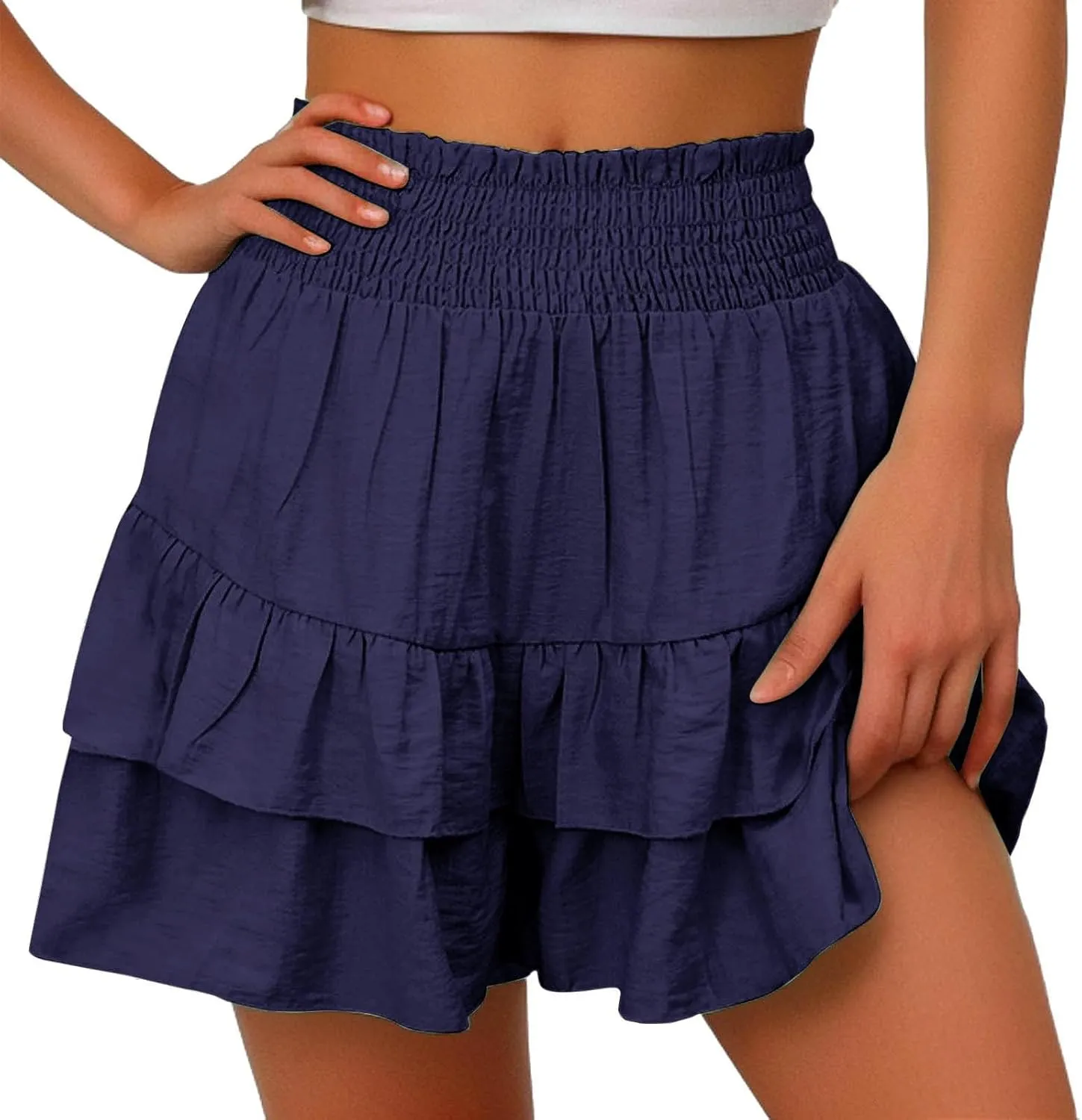 Womens Shorts Drawstring Sweat Shorts Elastic Waist Running Workout Shorts with Pockets Women's Wide Leg Womens