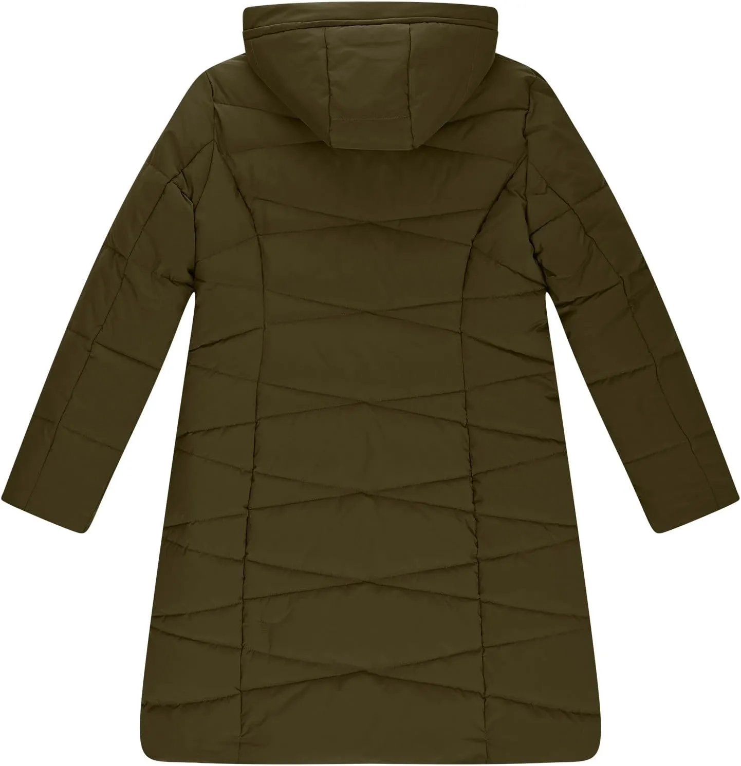 Womens Winter Long Coats Trendy Warm Puffer Jacket Sherpa Fleece Lined Down Coat Thicken Hooded Parka Padded Coats