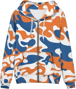 Womens Zip Up Hoodies Long Sleeve Hooded Sweatshirts Oversized Drawstring Hooded Jacket with Pockets
