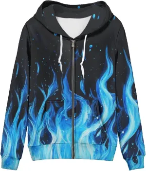Womens Zip Up Hoodies Long Sleeve Hooded Sweatshirts Oversized Drawstring Hooded Jacket with Pockets
