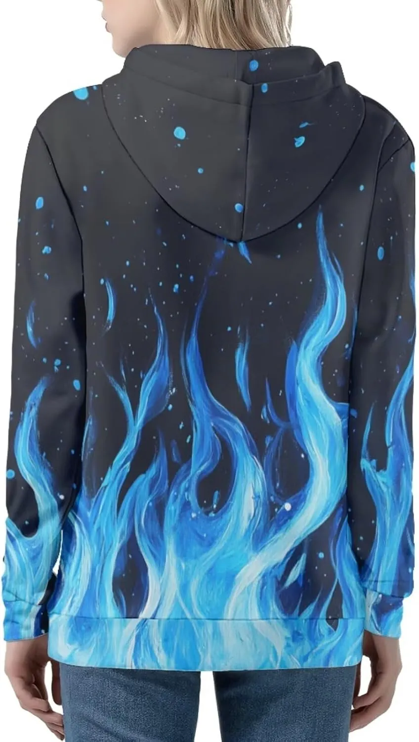 Womens Zip Up Hoodies Long Sleeve Hooded Sweatshirts Oversized Drawstring Hooded Jacket with Pockets