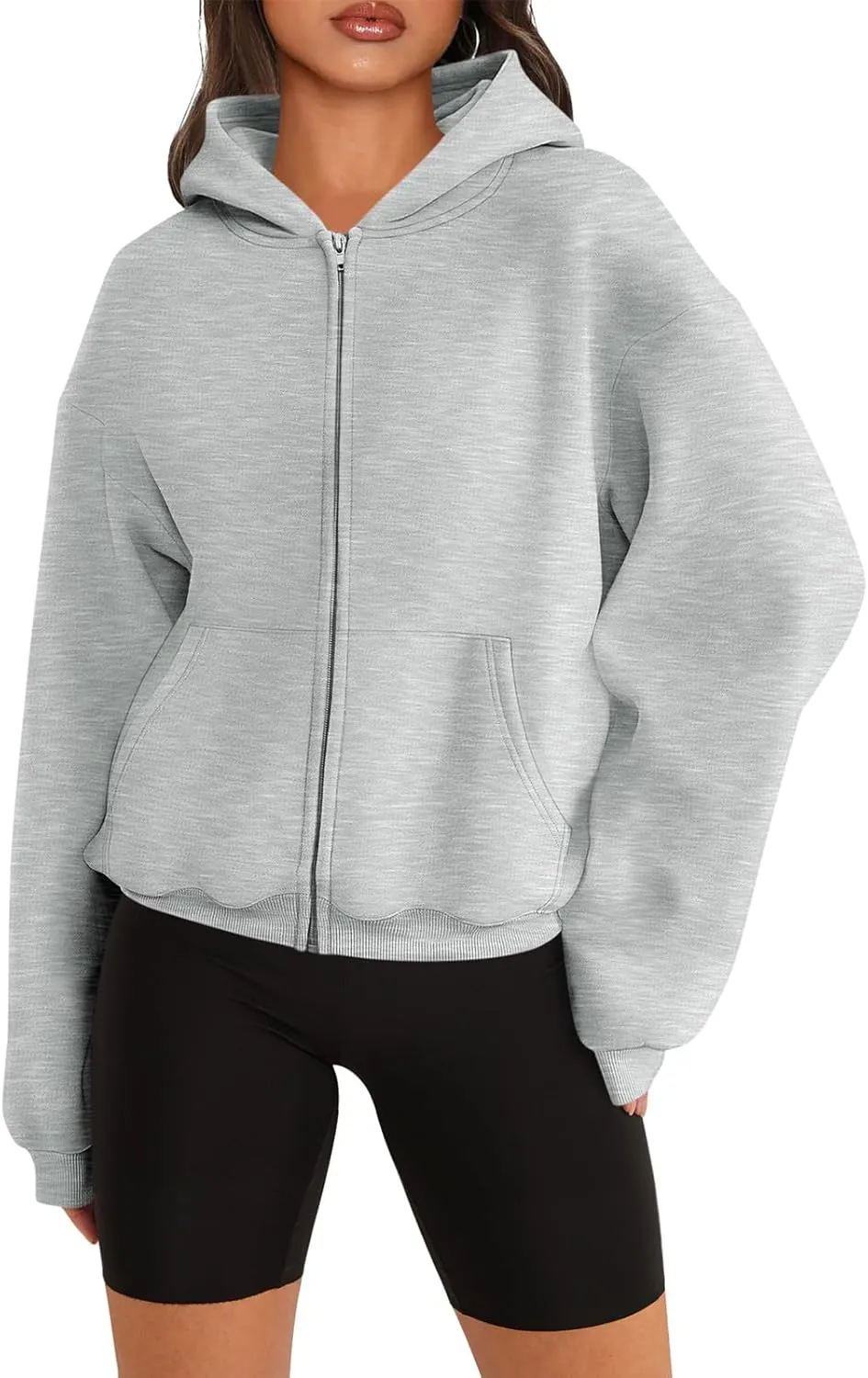 Womens Zip Up Hoodies Long Sleeve Sweatshirts Fleece Hooded Jacket Fall Outfits Clothes 2024