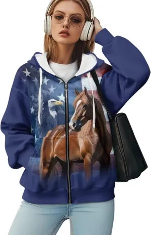 Womens Zip Up Hoodies Oversized Sweatshirt y2k Vintage Jacket Graphic Fall Outfits XS-4XL