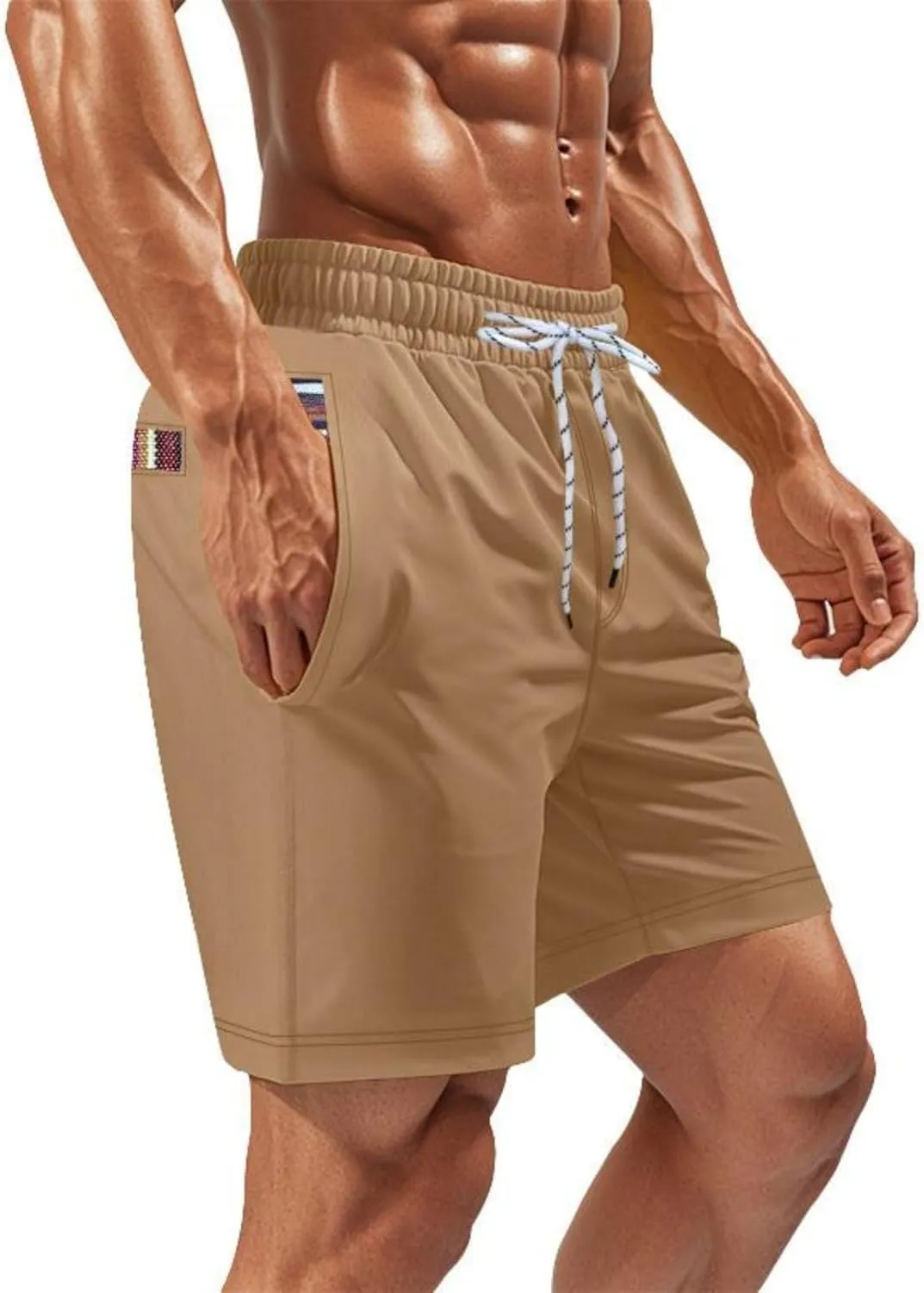 Xiaojmake Men's 5" Athletic Running Shorts Quick Dry Lightweight Workout Sports Gym Training Short Swim Trunks with Pockets