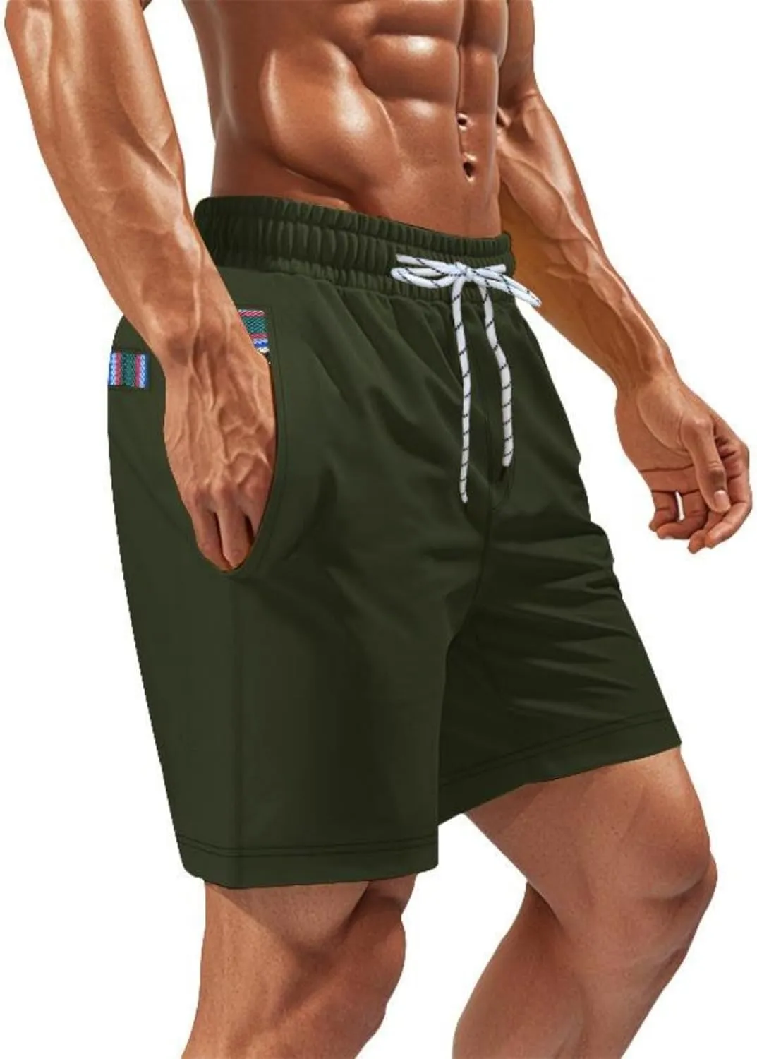 Xiaojmake Men's 5" Athletic Running Shorts Quick Dry Lightweight Workout Sports Gym Training Short Swim Trunks with Pockets