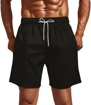 Xiaojmake Men's 5" Athletic Running Shorts Quick Dry Lightweight Workout Sports Gym Training Short Swim Trunks with Pockets