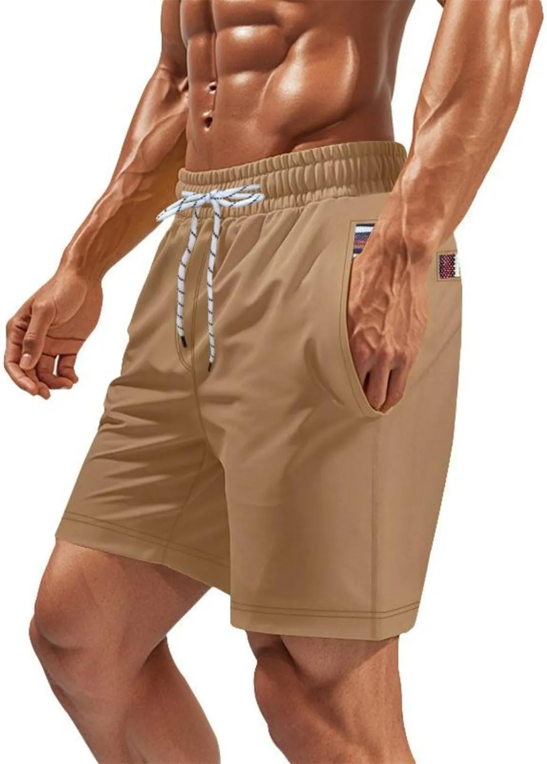 Xiaojmake Men's 5" Athletic Running Shorts Quick Dry Lightweight Workout Sports Gym Training Short Swim Trunks with Pockets