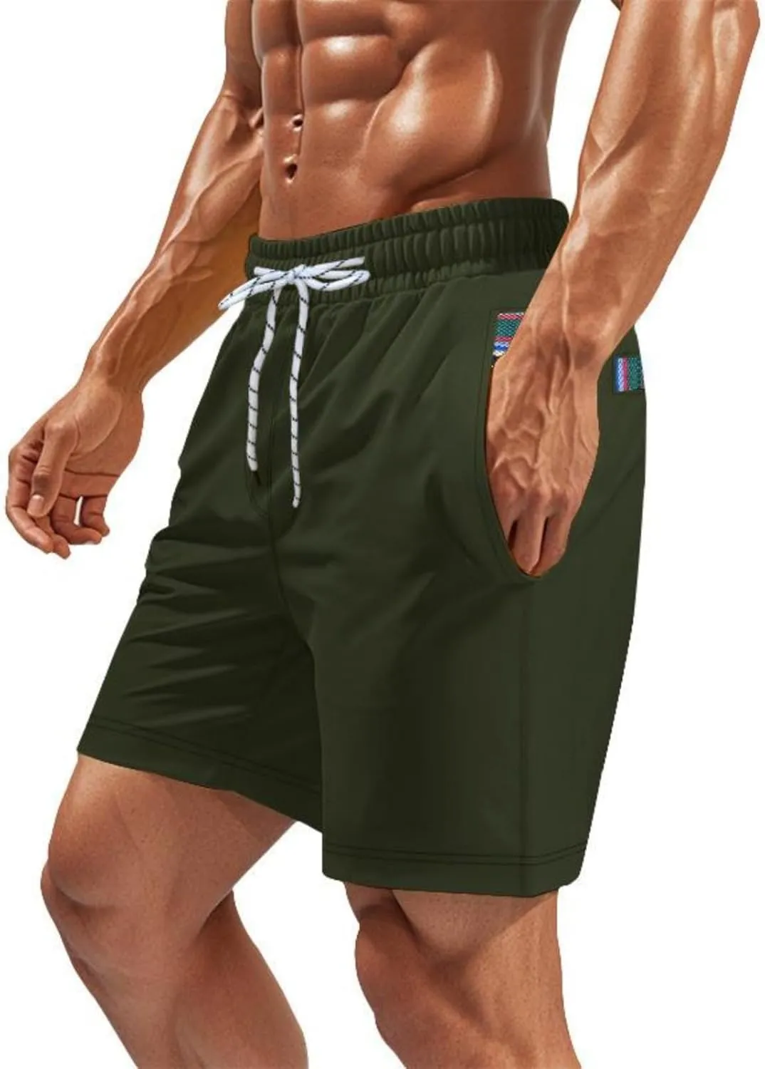 Xiaojmake Men's 5" Athletic Running Shorts Quick Dry Lightweight Workout Sports Gym Training Short Swim Trunks with Pockets