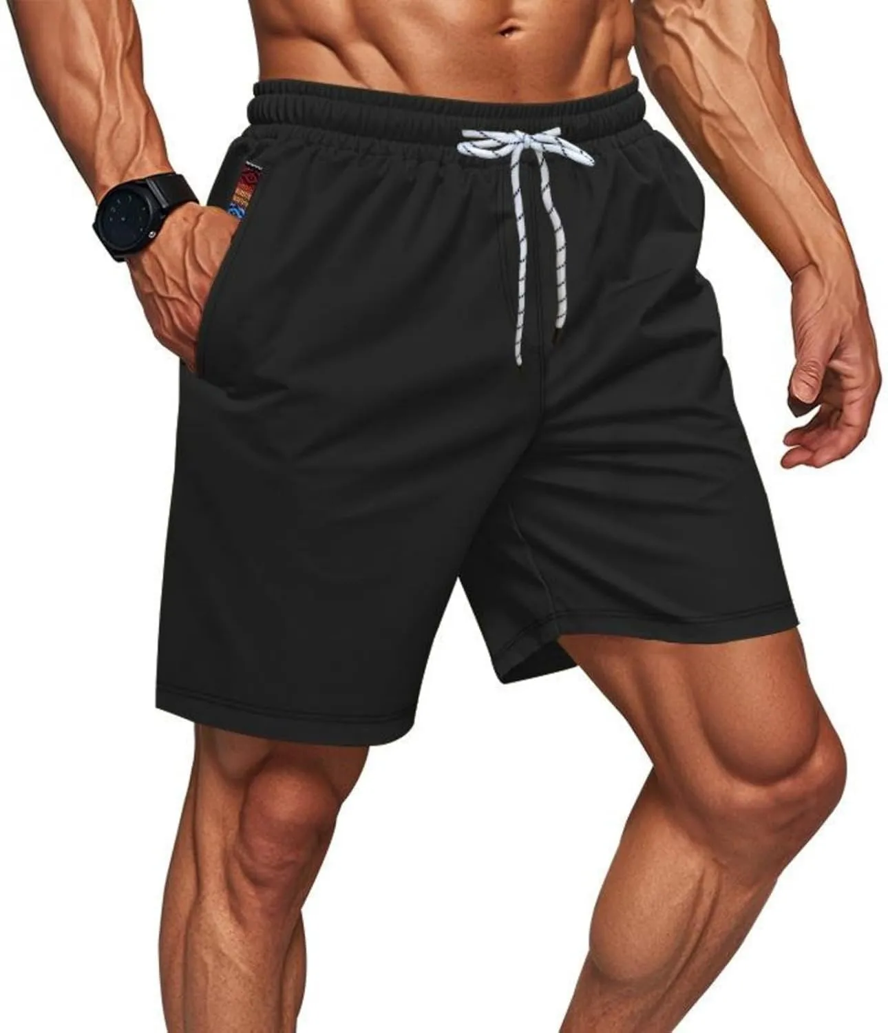 Xiaojmake Men's 5" Athletic Running Shorts Quick Dry Lightweight Workout Sports Gym Training Short Swim Trunks with Pockets