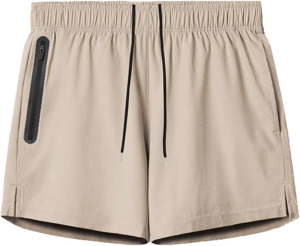 Xiaojmake Mens Athletic Shorts with Zipper Pockets Waterproof Quick-Dry Gym Running Shorts Lightweight Athletic Shorts
