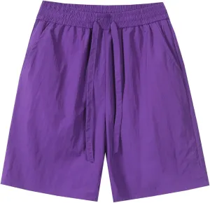 Xiaojmake Men's Pull-On Short Full Elastic Casual Gym Workout Shorts 7" Quick Dry Running Athletic Short with Zipper Pockets