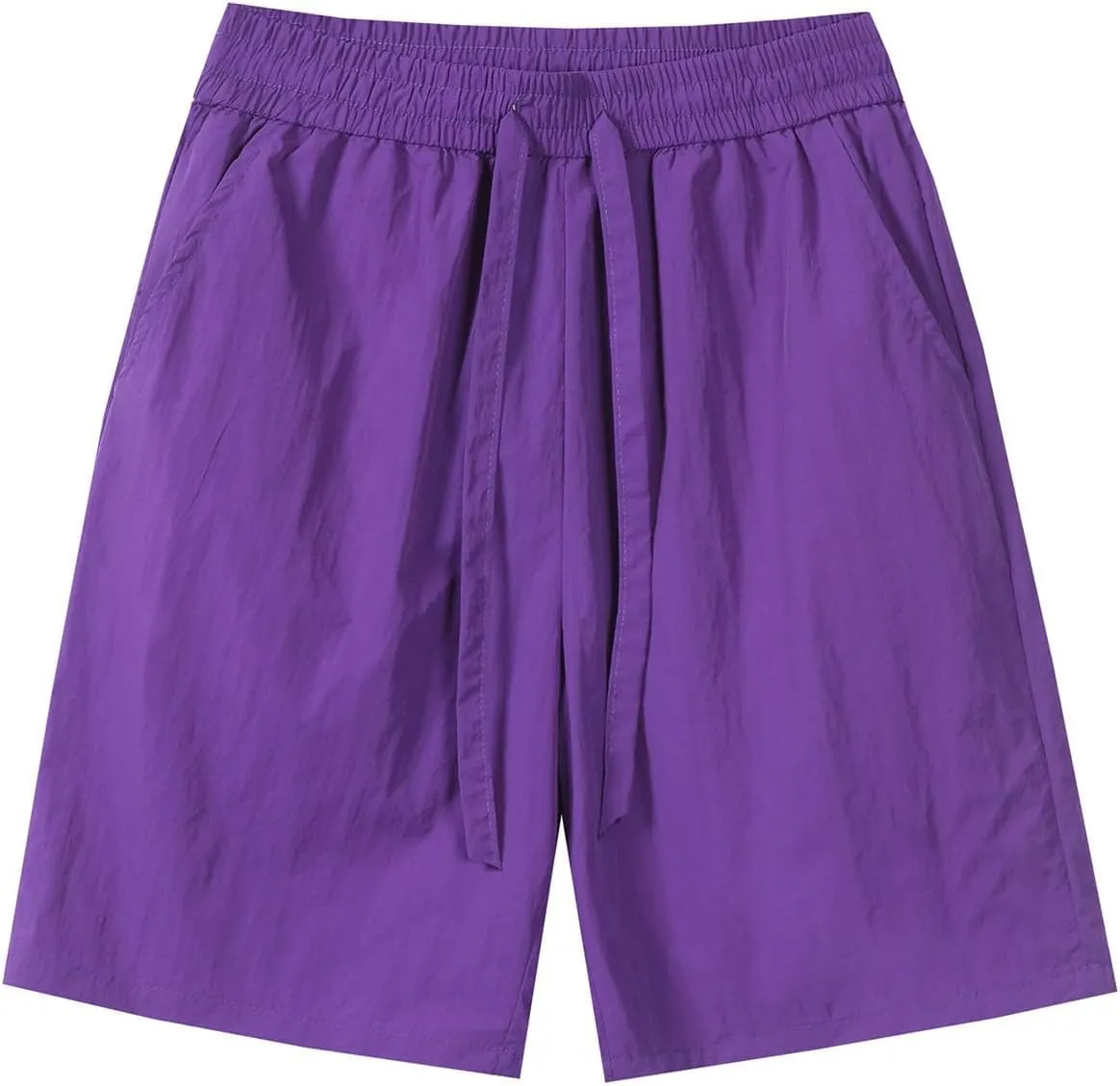 Xiaojmake Men's Pull-On Short Full Elastic Casual Gym Workout Shorts 7" Quick Dry Running Athletic Short with Zipper Pockets