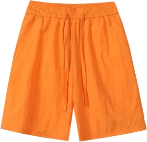 Xiaojmake Men's Pull-On Short Full Elastic Casual Gym Workout Shorts 7" Quick Dry Running Athletic Short with Zipper Pockets