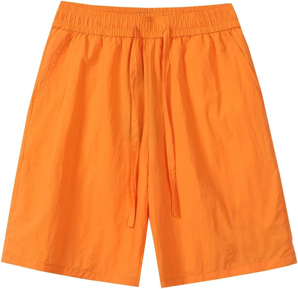 Xiaojmake Men's Pull-On Short Full Elastic Casual Gym Workout Shorts 7" Quick Dry Running Athletic Short with Zipper Pockets