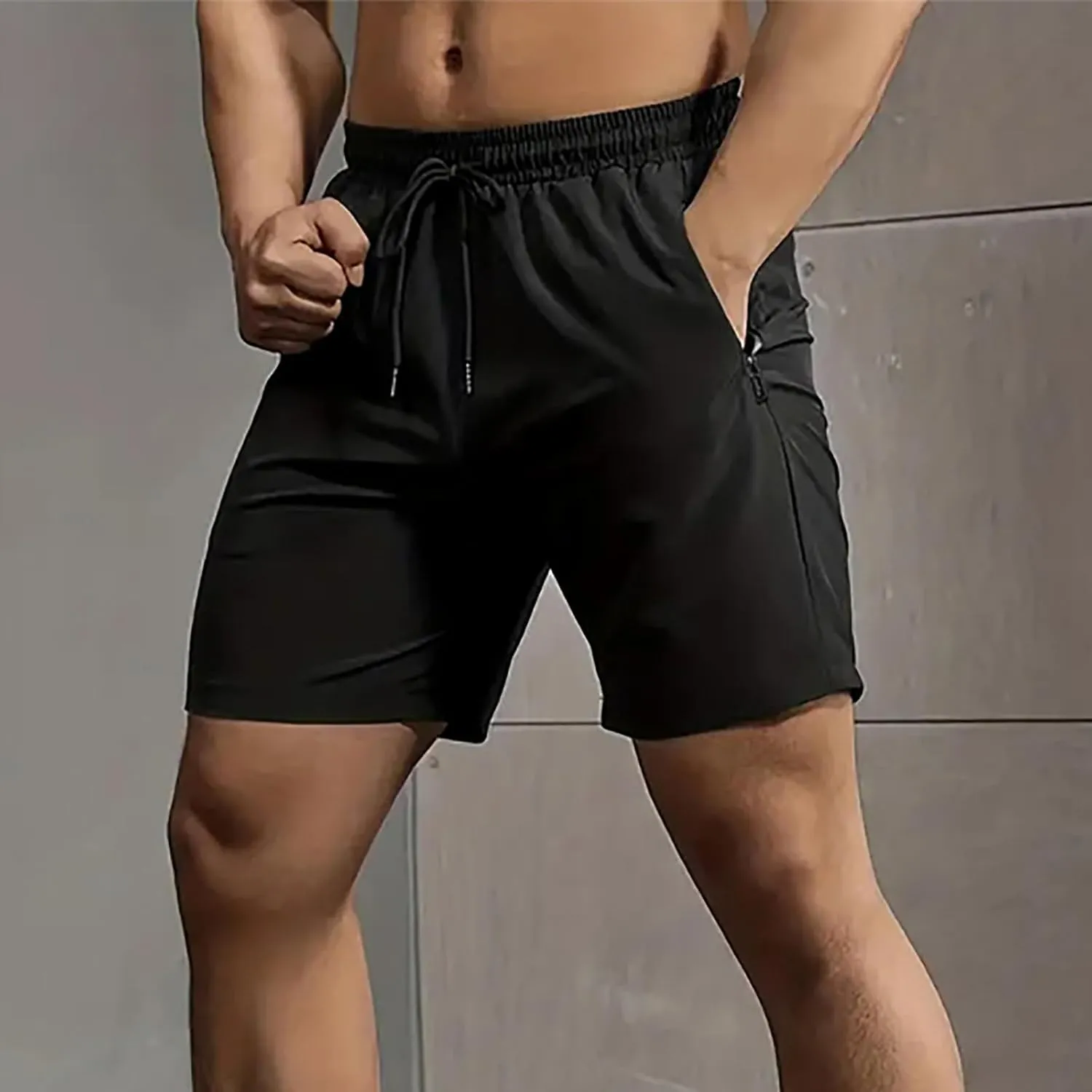 Xiaojmake Mens Running Shorts Lightweight 7 Inch Drawstring Workout Athletic Shorts Quick Dry Gym Shorts with Zipper Pockets