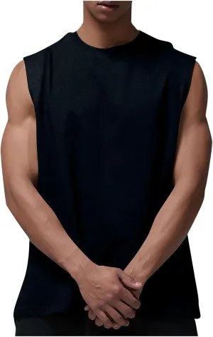 Xiaojmake Mens Sleeveless UPF 50  Tank Shirts Quick Dry Workout Tank Top UV Protection Running Gym Outdoor Athletic T Shirts
