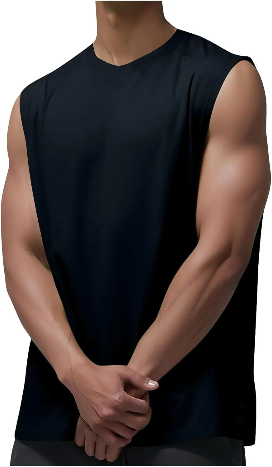 Xiaojmake Mens Sleeveless UPF 50  Tank Shirts Quick Dry Workout Tank Top UV Protection Running Gym Outdoor Athletic T Shirts