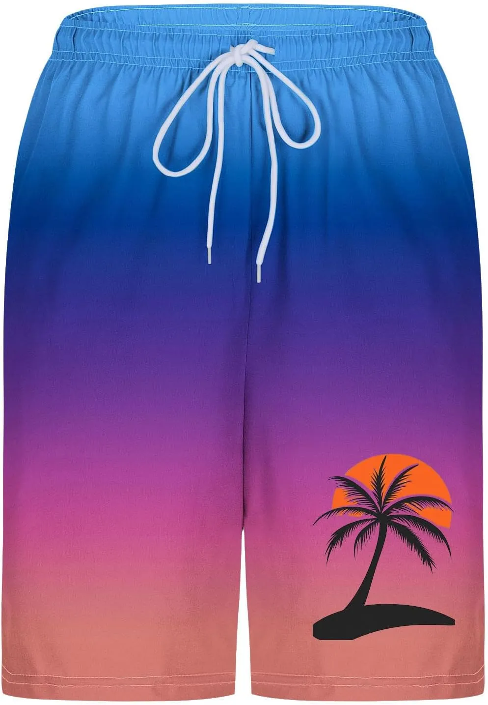 Xiaojmake Mens Swim Trunks 6 Inch Summer Quick Dry Swimming Shorts 2 in 1 Tropical Swimwear Bathing Suits with Zipper Pockets